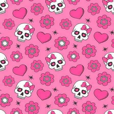 Papel de Parede Adesivo Caveira Rosa 133455194 - Papel na Parede