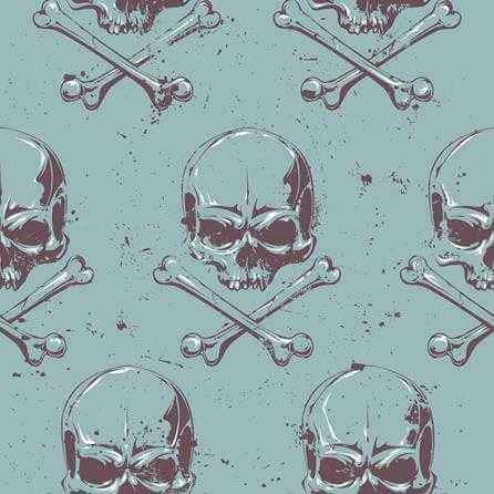 Papel de Parede Adesivo Caveira Verde 172876964 - Papel na Parede