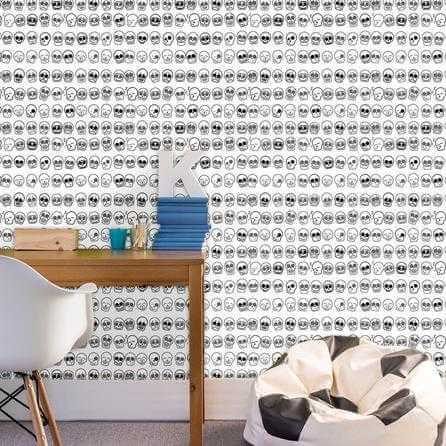 Papel de Parede Adesivo Caveiras 235924951 - Papel na Parede