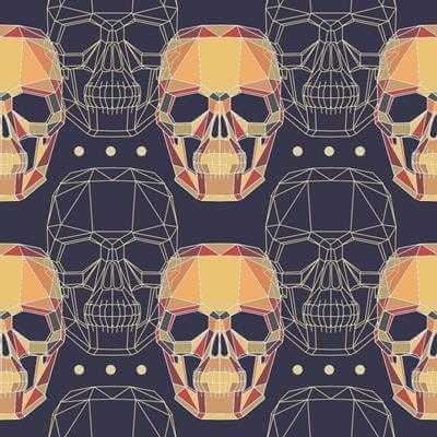 Papel de Parede Adesivo Caveiras 3D 137113853 - Papel na Parede