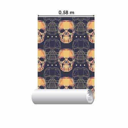 Papel de Parede Adesivo Caveiras 3D 137113853 - Papel na Parede