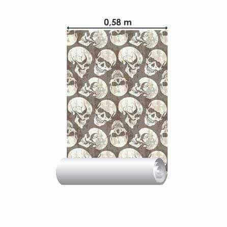 Papel de Parede Adesivo Caveiras 801 - Papel na Parede