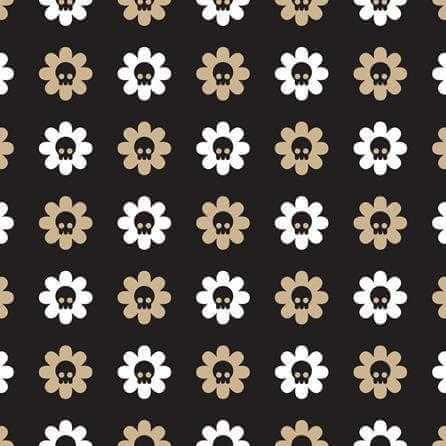 Papel de Parede Adesivo Caveiras Flores 260686466 - Papel na Parede