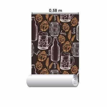 Papel de Parede Adesivo Cerveja Cozinha Jovem 391993327 - Papel na Parede