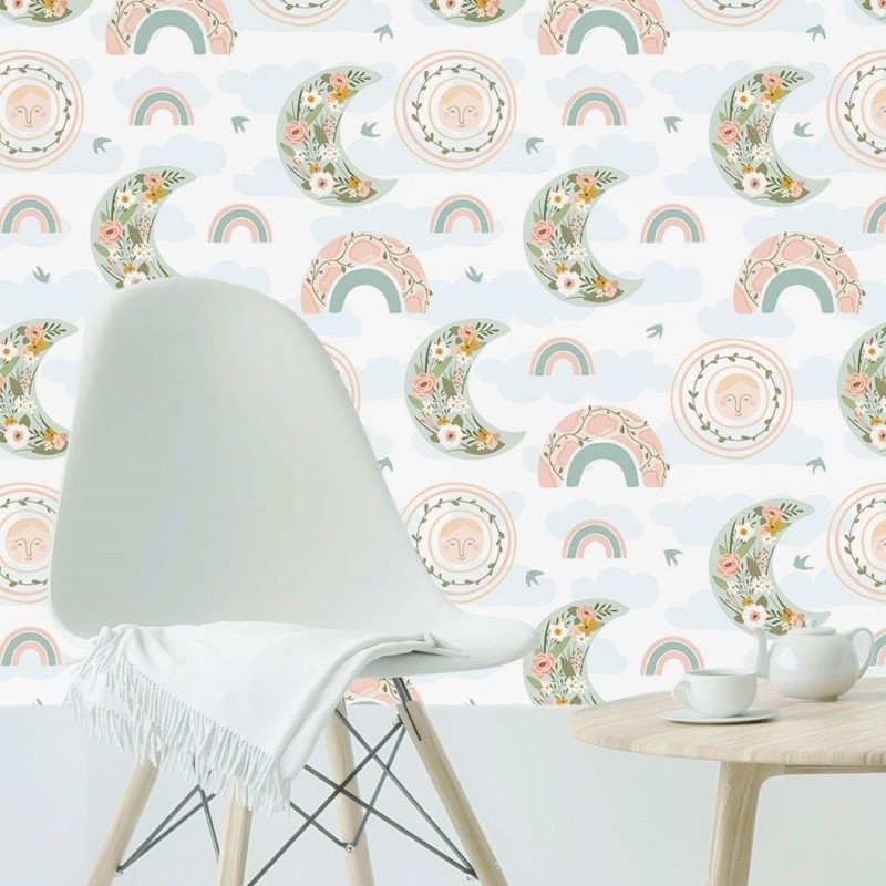 Papel de Parede Adesivo Céu Florido N019015 - Papel na Parede