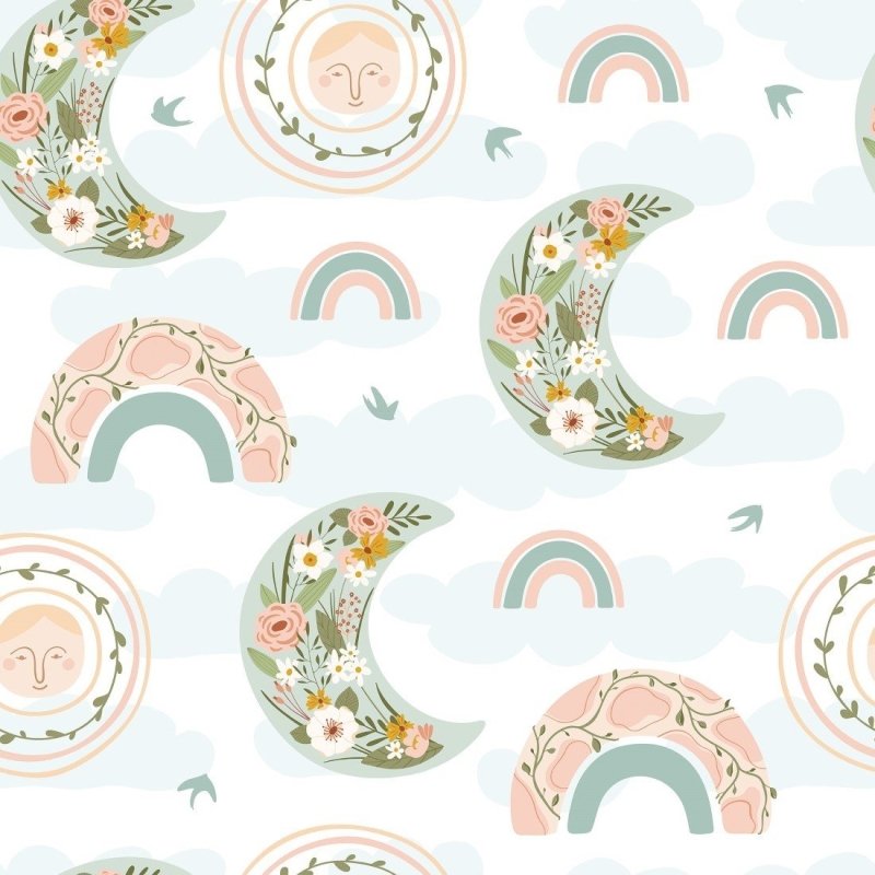 Papel de Parede Adesivo Céu Florido N019015 - Papel na Parede