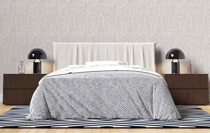 Papel de Parede Adesivo Chevron Bege e Branco 329122808 - Papel na Parede