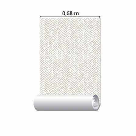 Papel de Parede Adesivo Chevron Bege e Branco 329122808 - Papel na Parede