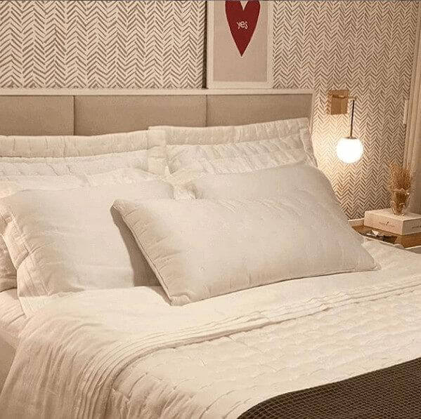 Papel de Parede Adesivo Chevron Bege e Branco 329122808 - Papel na Parede