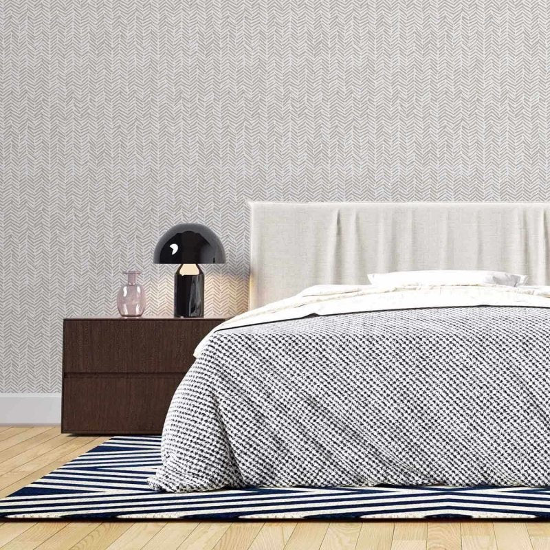 Papel de Parede Adesivo Chevron Bege e Branco 329122808 - Papel na Parede