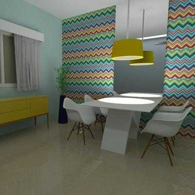 Papel de Parede Adesivo Chevron Colorido 1519 - Papel na Parede