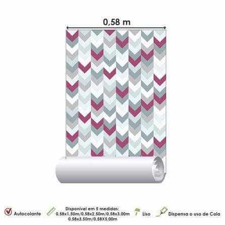 Papel de Parede Adesivo Chevron Colorido 566585257 - Papel na Parede