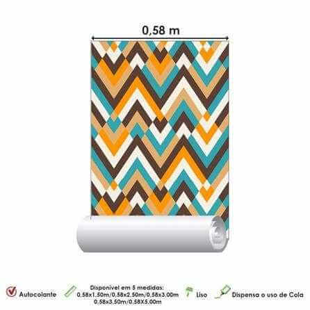 Papel de Parede Adesivo Chevron Colorido Jovem 171425192 - Papel na Parede