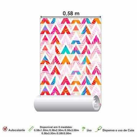 Papel de Parede Adesivo Chevron Jovem Colorido 570655567 - Papel na Parede