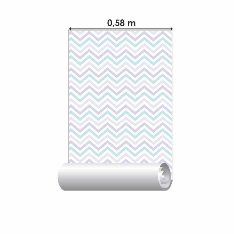 Papel de Parede Adesivo Chevron Jovem N63988B - Papel na Parede