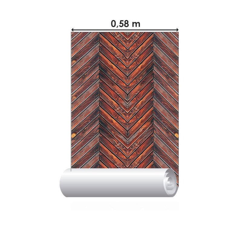Papel de Parede Adesivo Chevron Madeira N010143 - Papel na Parede
