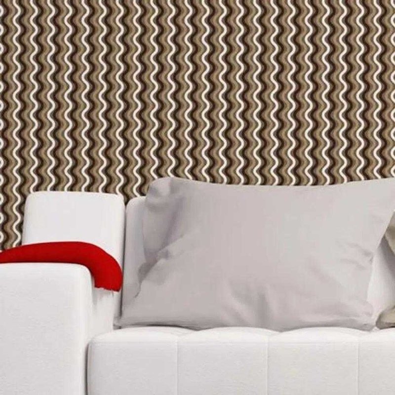 Papel de Parede Adesivo Chevron Marrom 838408125 - Papel na Parede
