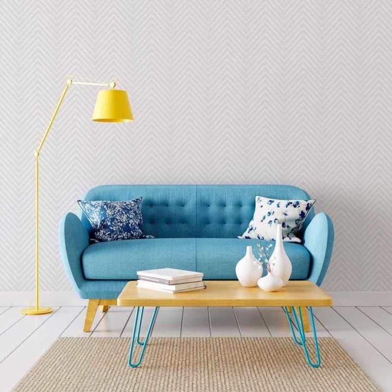 Papel de Parede Adesivo Chevron Off white N06085 - Papel na Parede