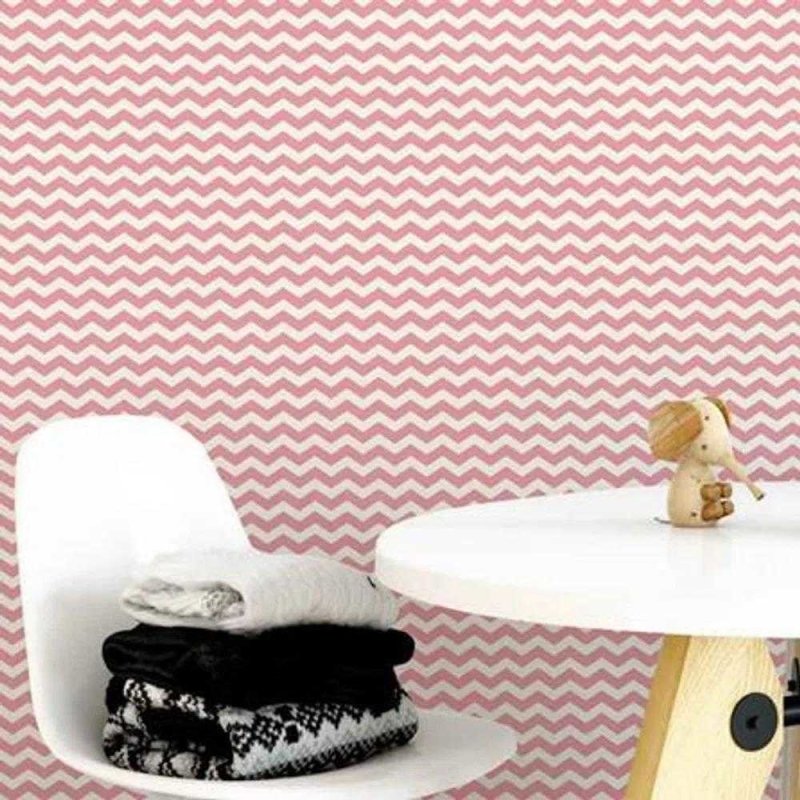Papel de Parede Adesivo Chevron Rosa 3014338343 - Papel na Parede