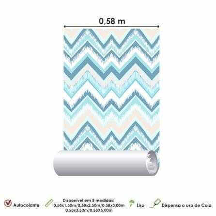 Papel de Parede Adesivo Chevron Verde 2548241084 - Papel na Parede