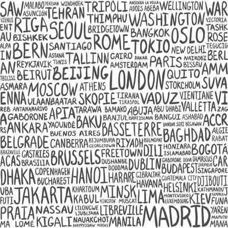 Papel de Parede Adesivo Cidade Capitais Mundiais 506179600 - Papel na Parede