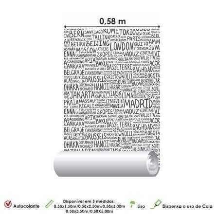 Papel de Parede Adesivo Cidade Capitais Mundiais 506179600 - Papel na Parede