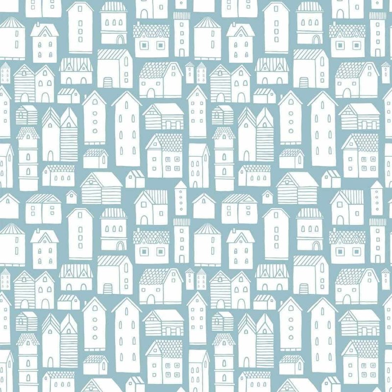 Papel de Parede Adesivo Cidade Casas 113316946 - Papel na Parede