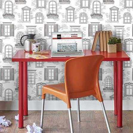 Papel de Parede Adesivo Cidade Janelas 465257096 - Papel na Parede