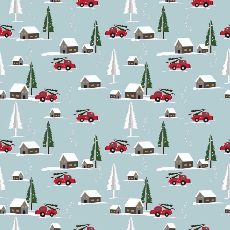Papel de Parede Adesivo Cidade, neve . N03071 - Papel na Parede