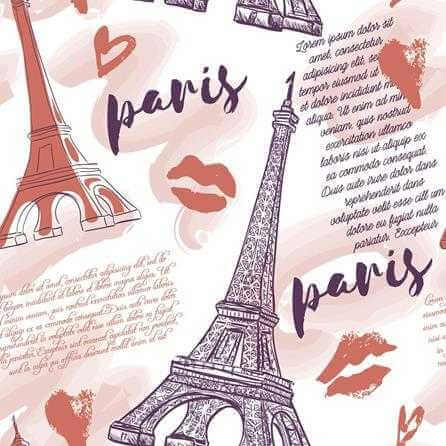 Papel de Parede Adesivo Cidade Paris Vermelho 458023579 - Papel na Parede