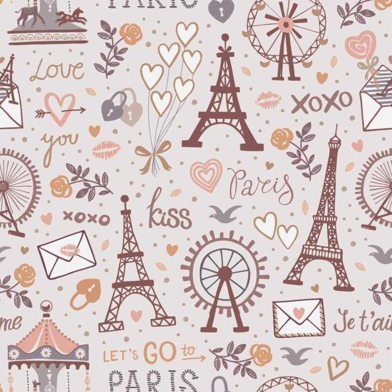 Papel de Parede Adesivo Cidade Paris Xoxo 537281338 - Papel na Parede