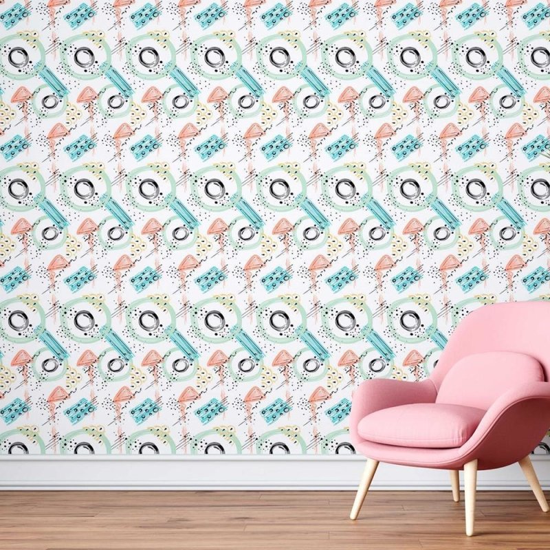 Papel de Parede Adesivo Circulos coloridos N08154 - Papel na Parede