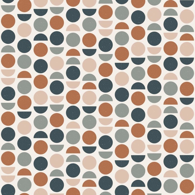 Papel de Parede Adesivo Círculos Geométricos N09001 - Papel na Parede