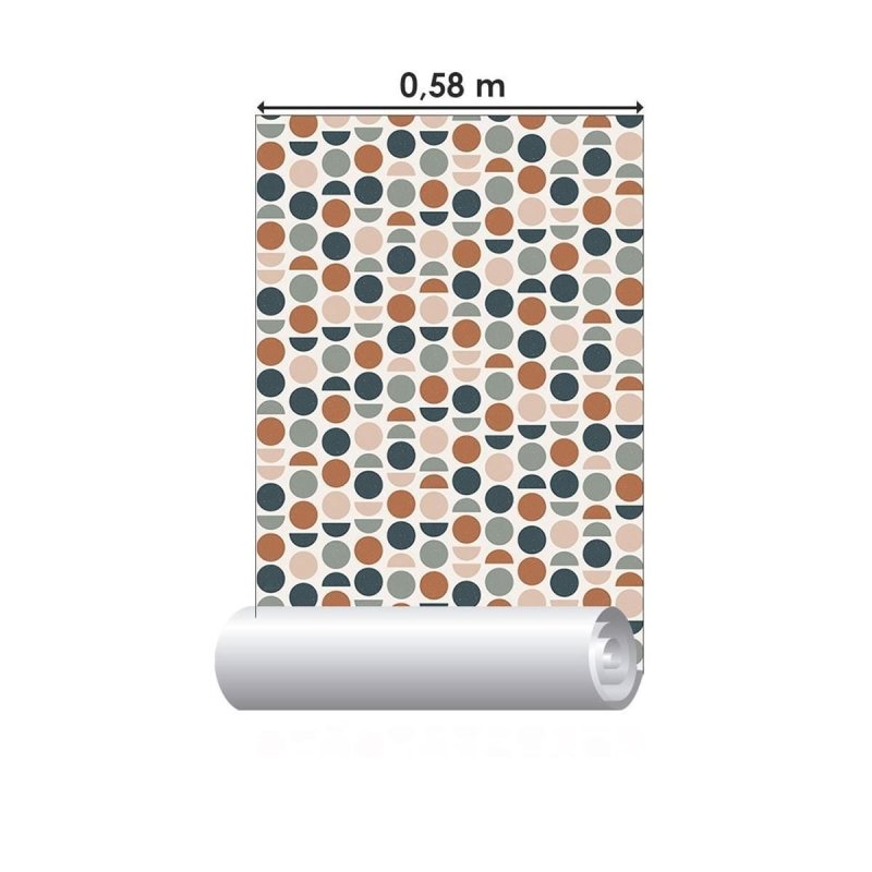 Papel de Parede Adesivo Círculos Geométricos N09001 - Papel na Parede