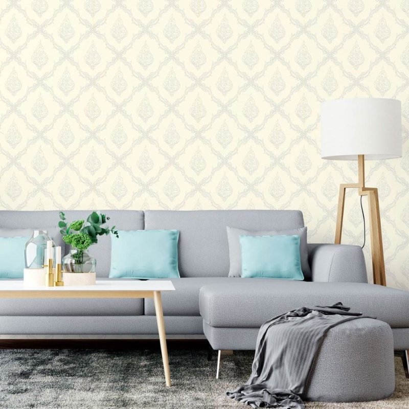 Papel de Parede Adesivo Clássico Arabescos N015122 - Papel na Parede