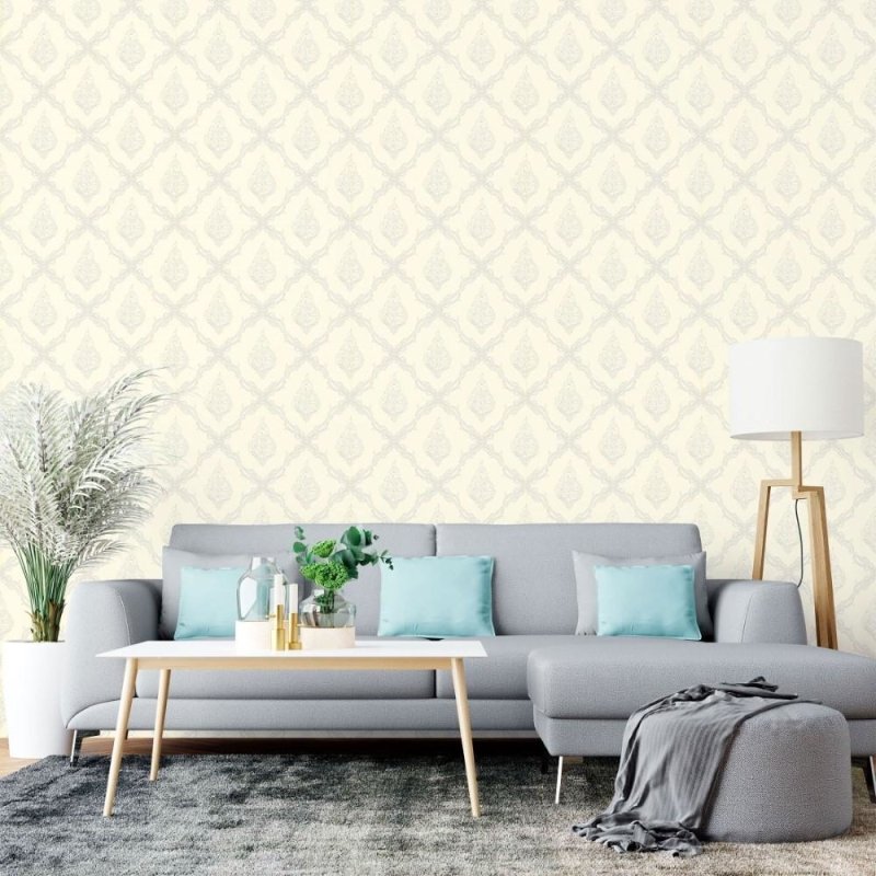 Papel de Parede Adesivo Clássico Arabescos N015122 - Papel na Parede
