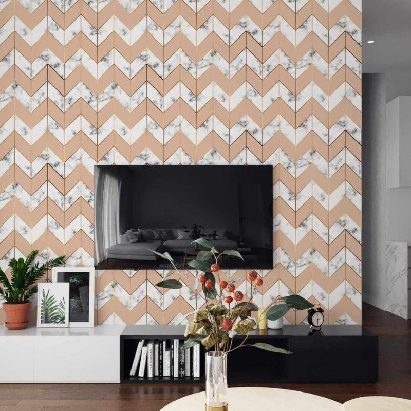 Papel de Parede Adesivo Clhevron Estilizado N1553607 - Papel na Parede