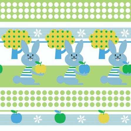 Papel de Parede Adesivo Coelho Azul 1361 - Papel na Parede