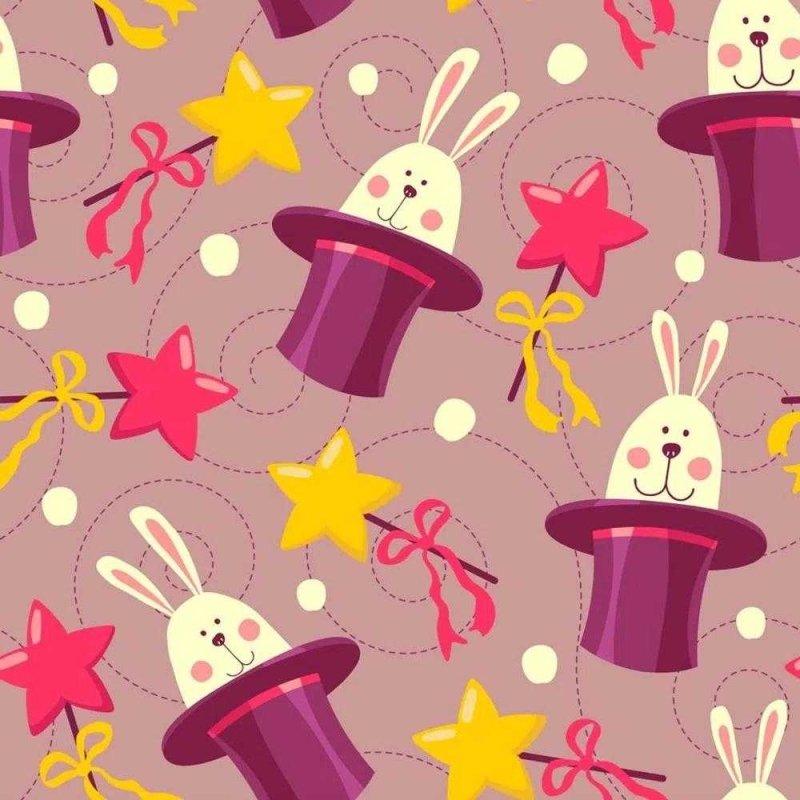 Papel de Parede Adesivo Coelho Roxo 174901349 - Papel na Parede
