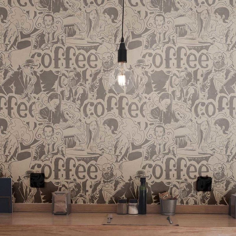 Papel de Parede Adesivo Coffee N03109 - Papel na Parede