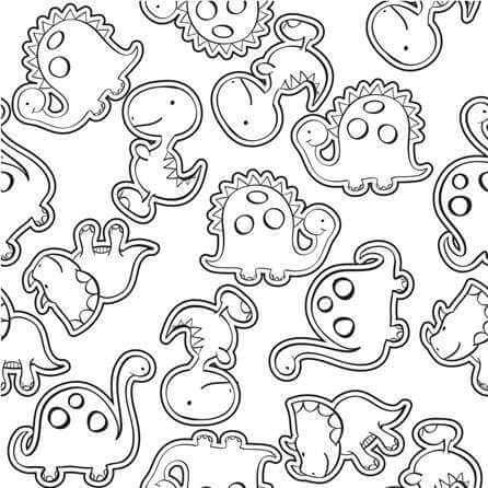 Papel de Parede Adesivo Colorir Dinossauro 7233055 - Papel na Parede