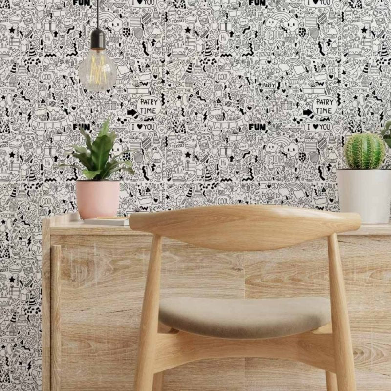 Papel de Parede Adesivo colorir jovem N014084 - Papel na Parede