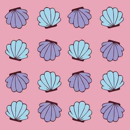 Papel de Parede Adesivo Concha Sereia Jovem Infantil Rosa 394212 - Papel na Parede