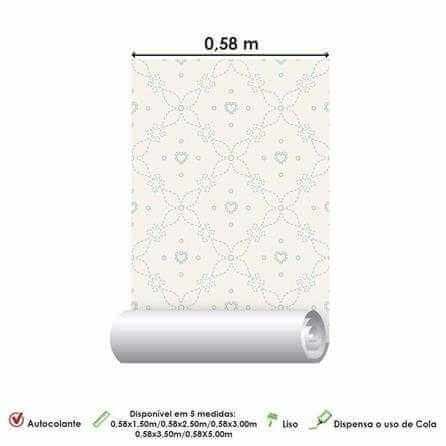 Papel de Parede Adesivo Coração 010841 - Papel na Parede