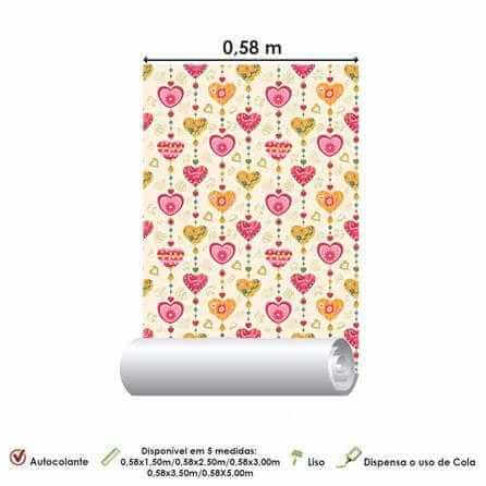 Papel de Parede Adesivo Coração 2 - Papel na Parede