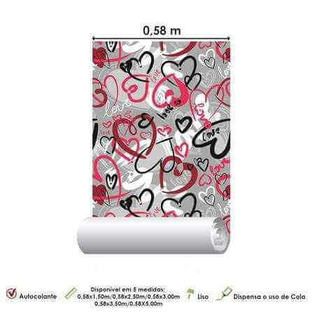 Papel de Parede Adesivo Coração 93626935 - Papel na Parede