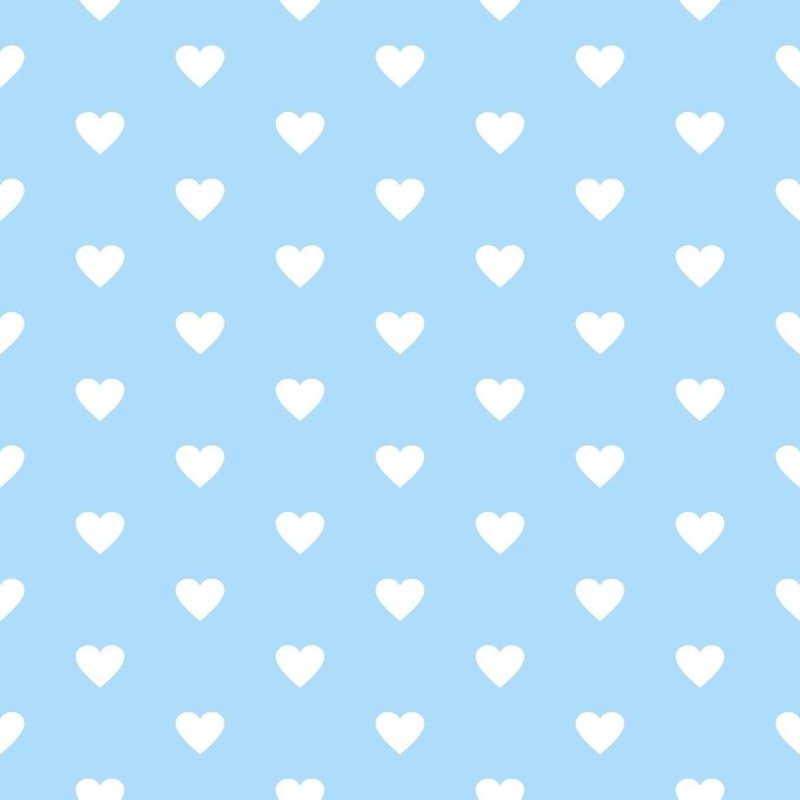 Papel de Parede Adesivo Coração Azul N06240 - Papel na Parede
