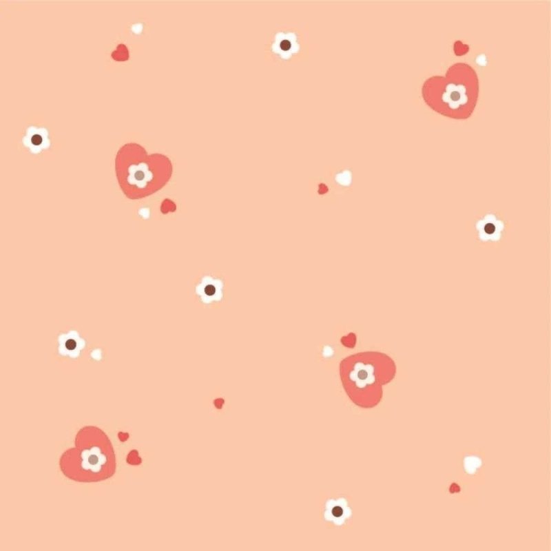 Papel de Parede Adesivo Coração Flores 271643837 - Papel na Parede