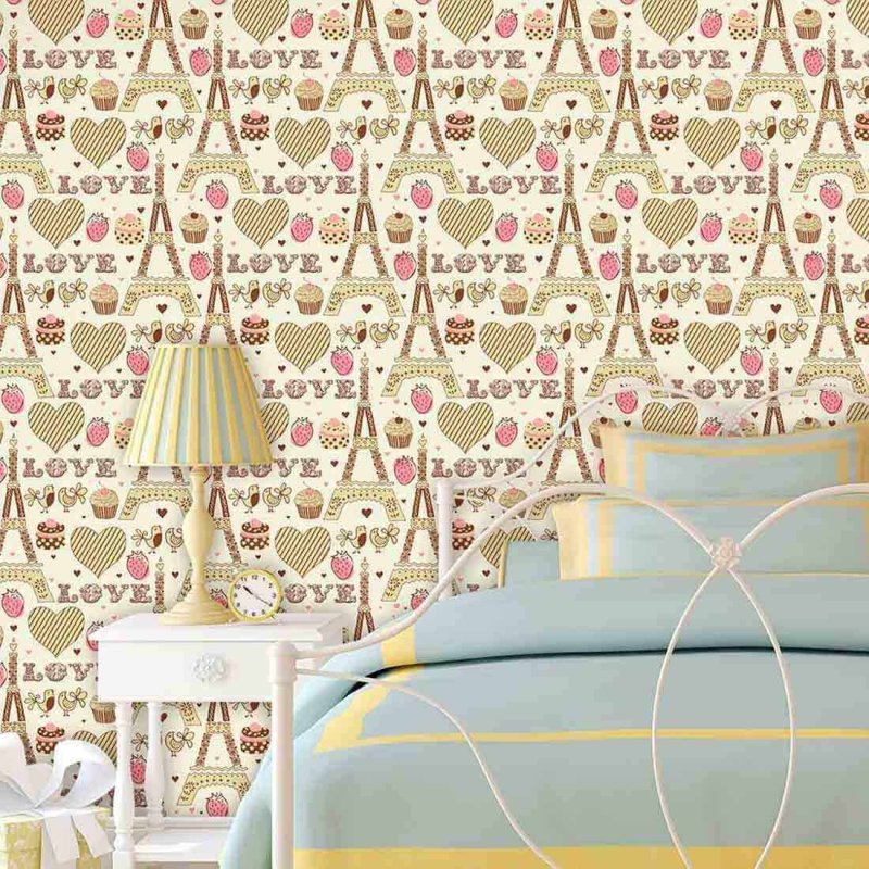 Papel de Parede Adesivo Coração Paris 5 - Papel na Parede