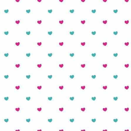 Papel de Parede Adesivo Coração Verde e Rosa 372766272 - Papel na Parede